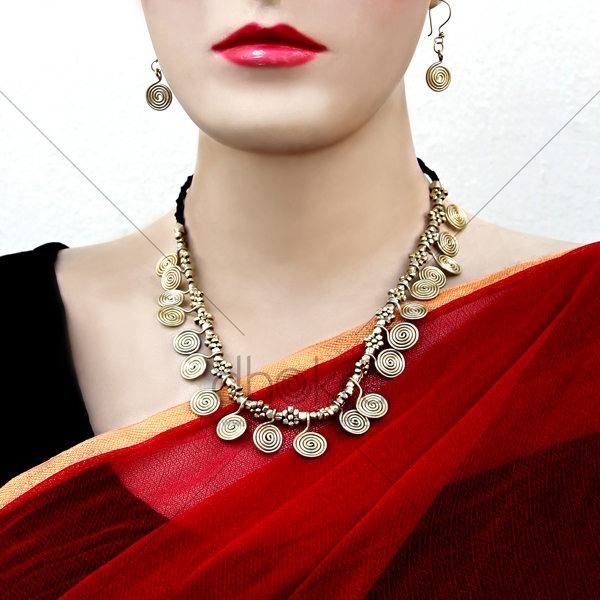 Dhokra Helical Drop Avanti Set | dhokra tribal jewellery | Dhokra
